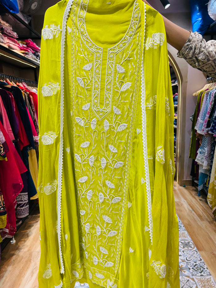 Unstitched party wear suit