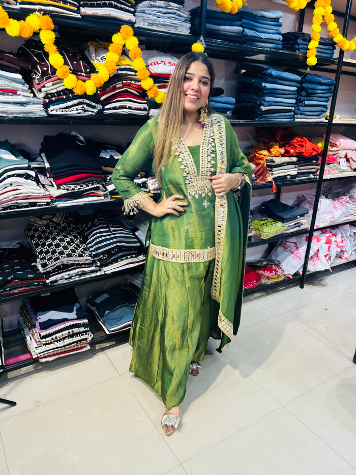 “HEENA”- BEAUTIFUL PARTY WEAR THREE PIECE SUIT