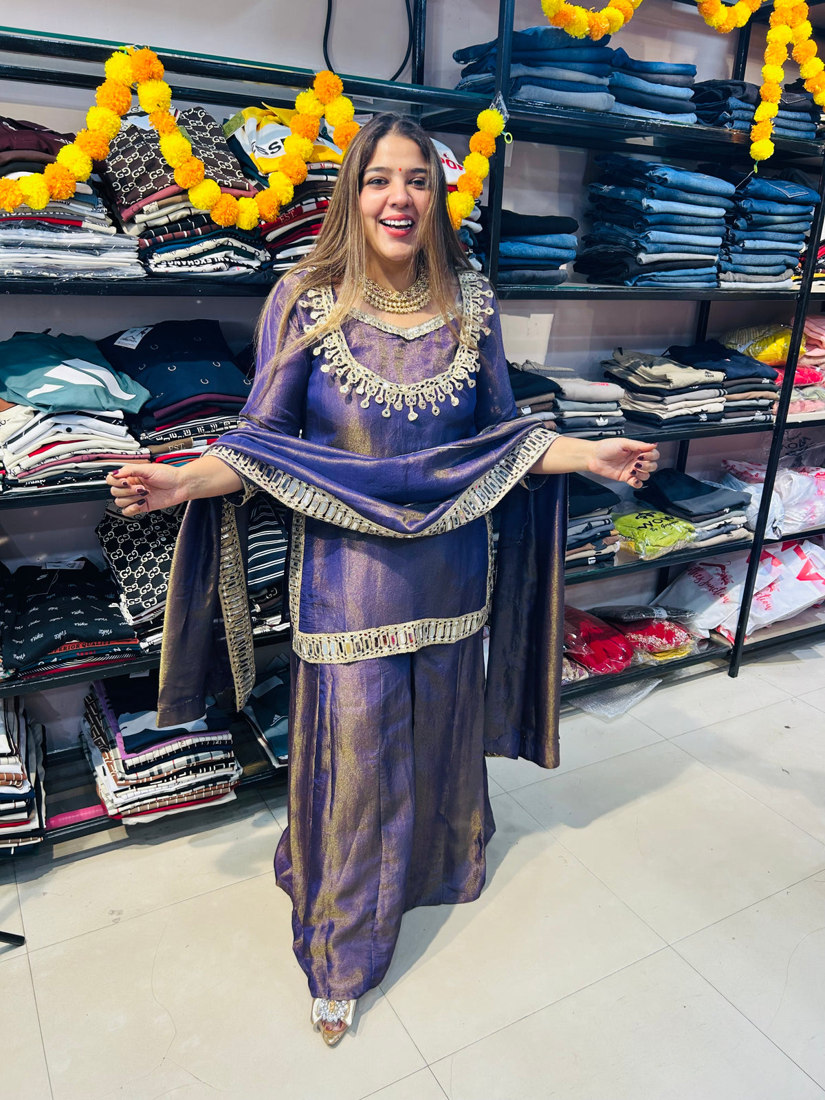 “GEHNA”- BEAUTIFUL PARTY WEAR THREE PIECE SET