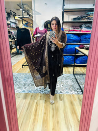 Heavy party wear velvet suit
