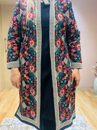 “HEERA” - EMBOIDERED THREE PIECE SHRUG SET