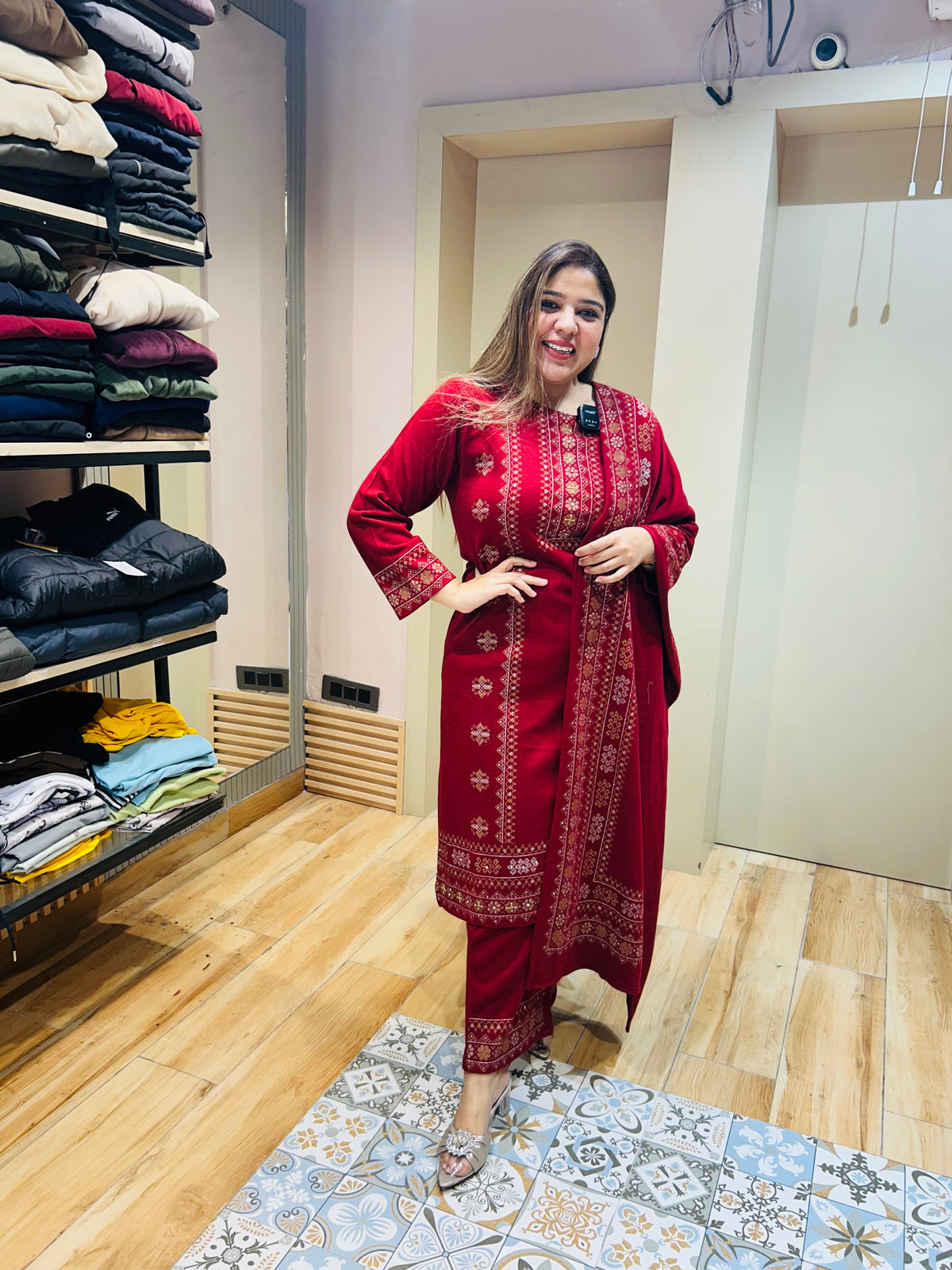 “Isha” Three piece stitched suit