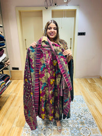 “YAMYA”- PASCHMINA STITCHED THREE PIECE SET