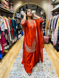 Party wear crepe suit