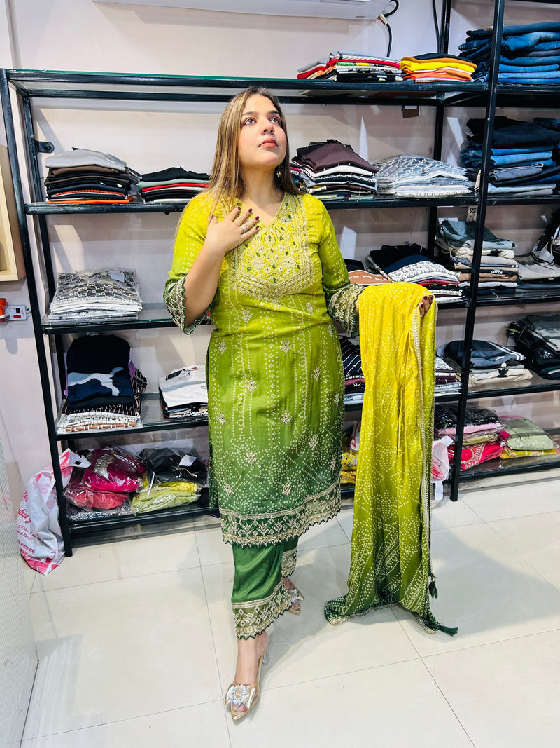 Party wear baandhani suit