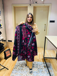 “YAMYA”- PASCHMINA STITCHED THREE PIECE SET