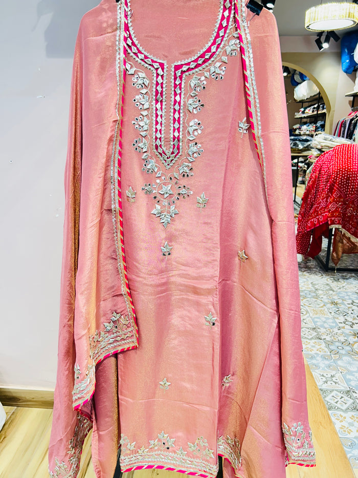 Unstitched party wear suit
