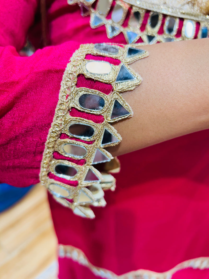 Party wear suit of Mirror work