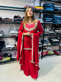 Party wear suit of Mirror work