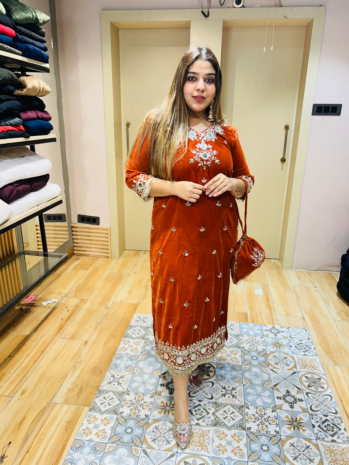 AARVI- DRESS WITH POTLI