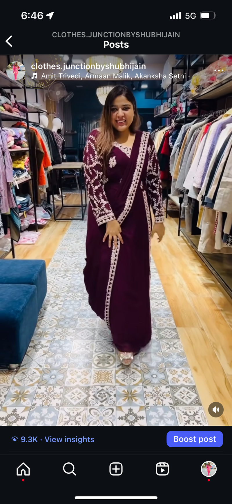 Party wear drape saree look