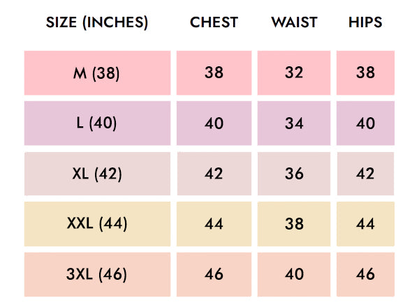 Size In Inch Size Chart – Clothes Junction