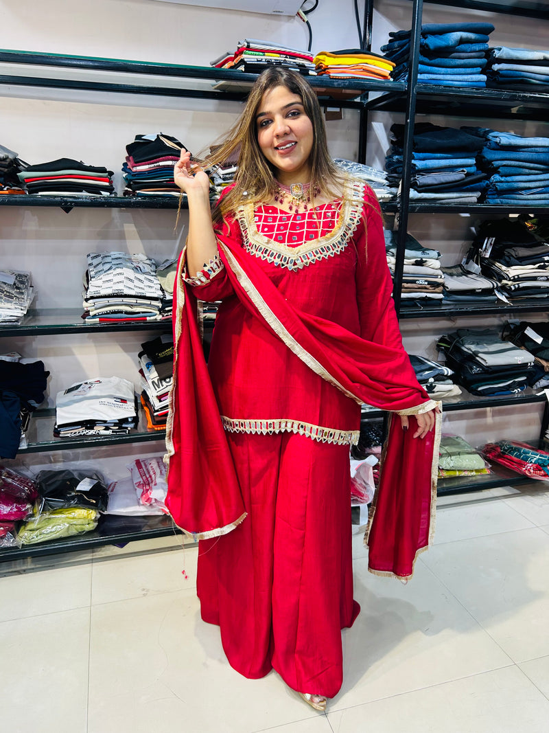 Party wear suit of Mirror work