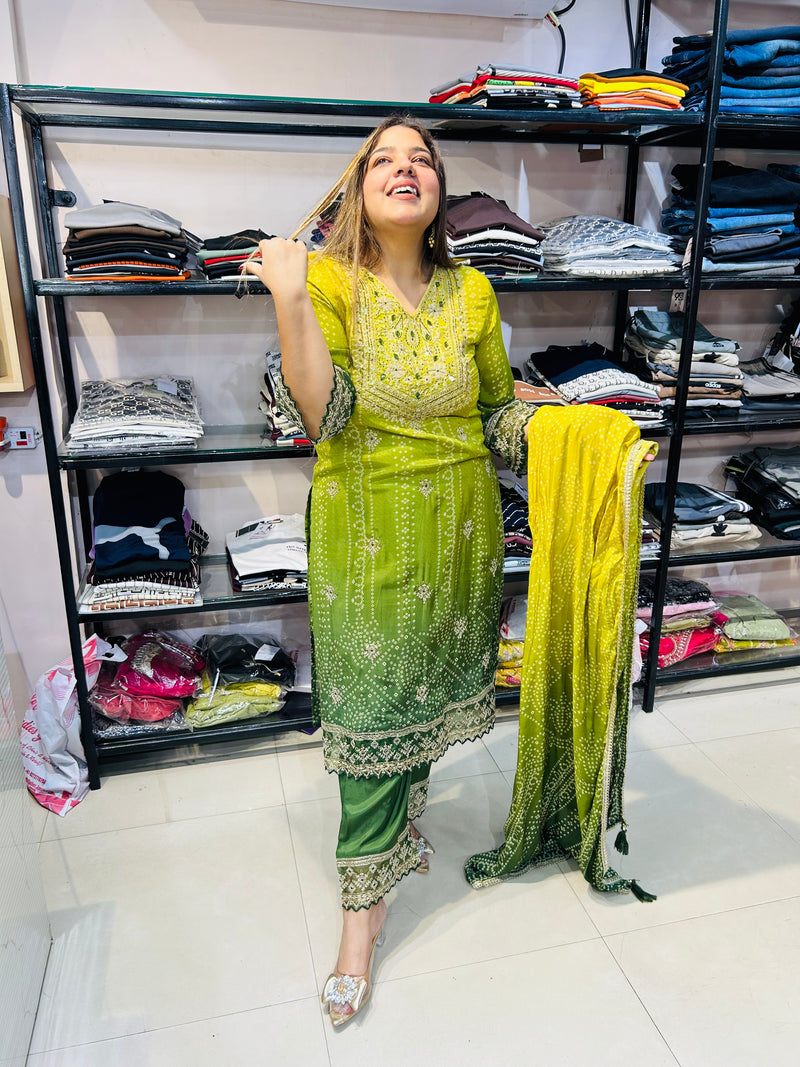 Party wear baandhani suit