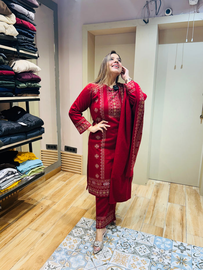 “Isha” Three piece stitched suit