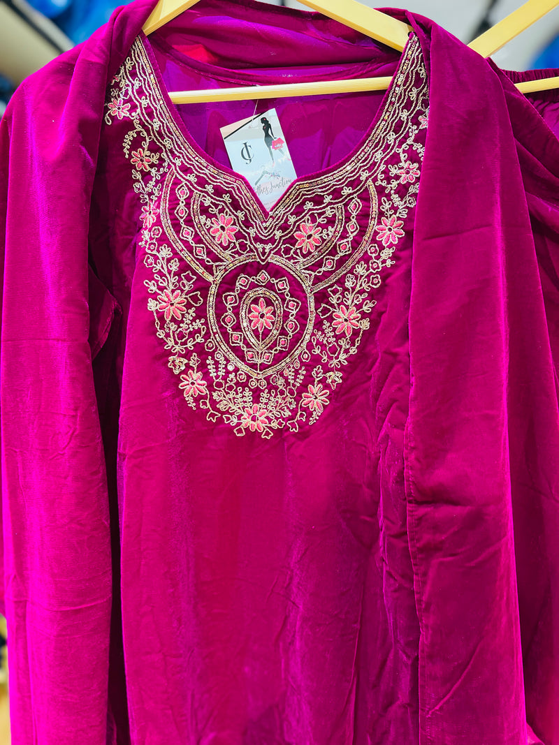 Velvet suit