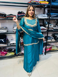 Party wear suit of Mirror work