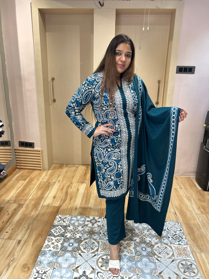 Woolen embroidered suit