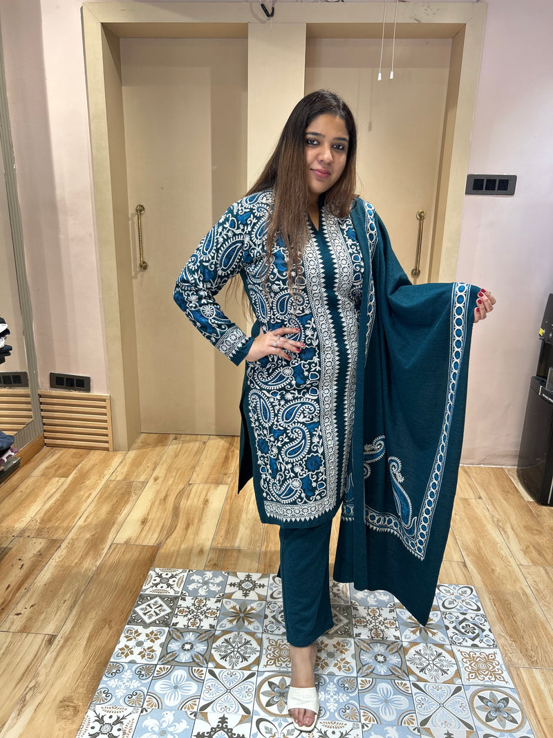 Woolen embroidered suit